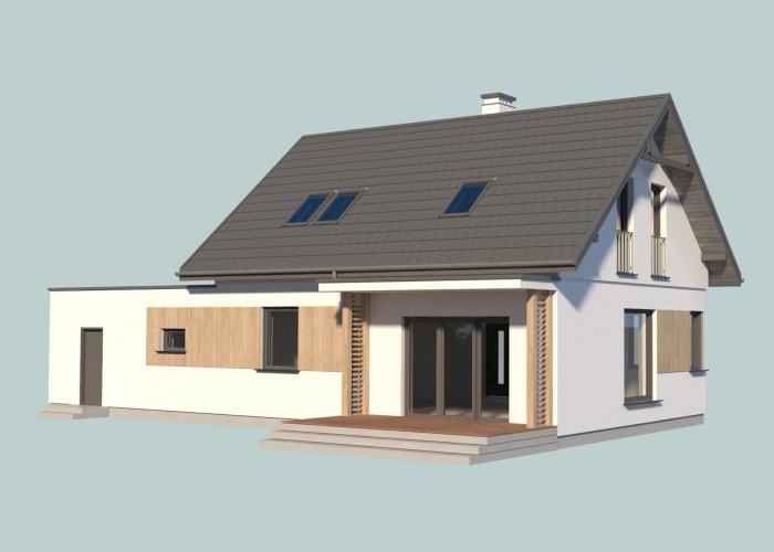 SEVILLA 3B szkielet drewniany z podwójnym garażem